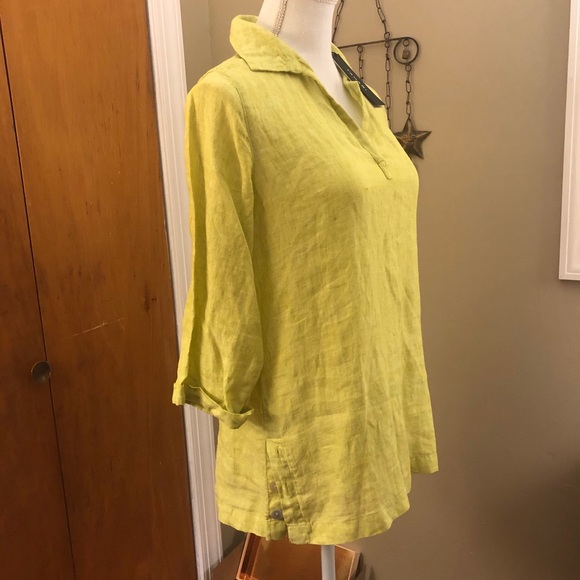 Tahari 100% linen tunic - Picture 4 of 4